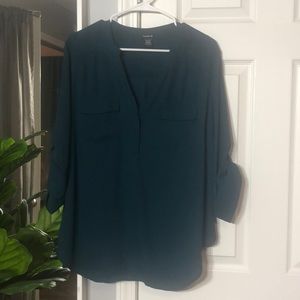 Torrid 1X dark teal blouse